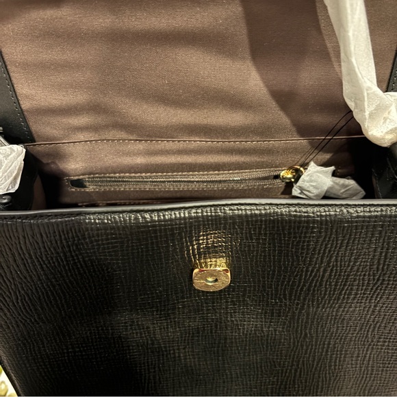 Luana Italy Ebony Paley Satchel NWT - Picture 6 of 11